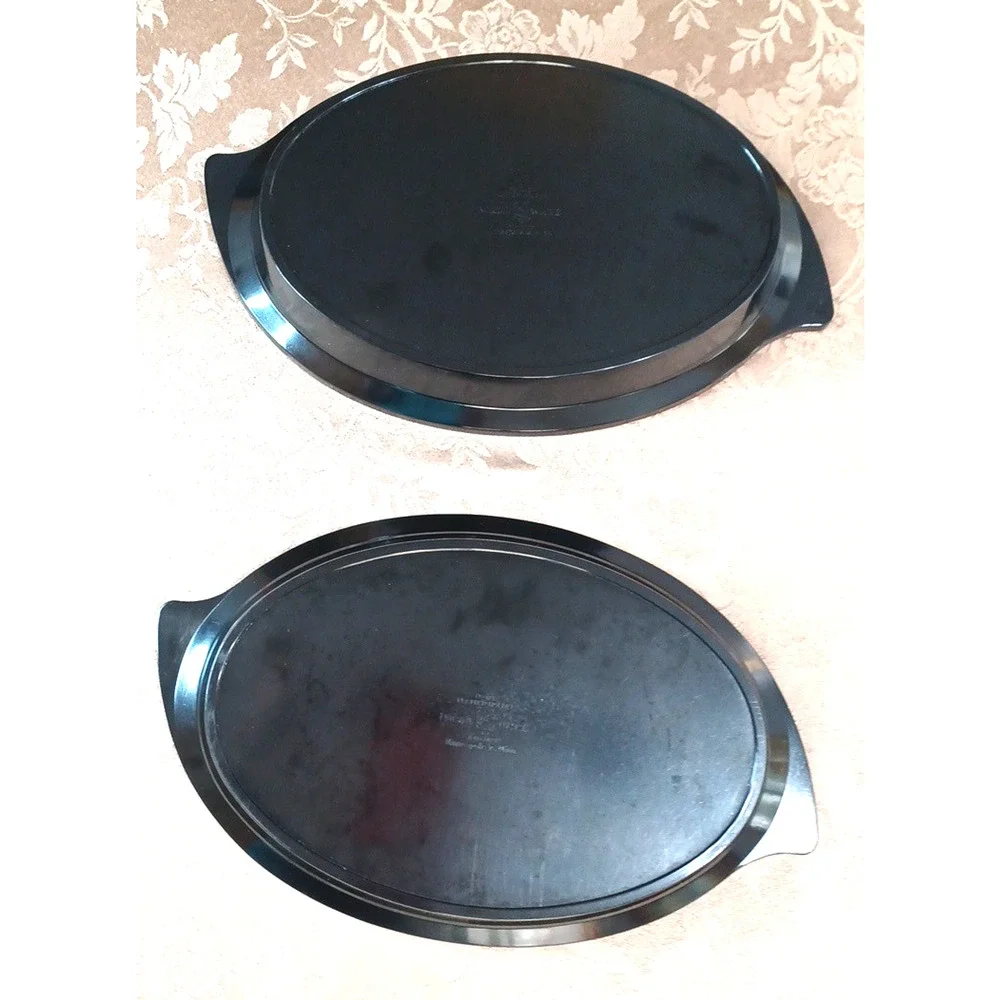 VTG 2 Nordic Ware Oval Large Heavy Serving Platters 15x9 Set #1112 USA
